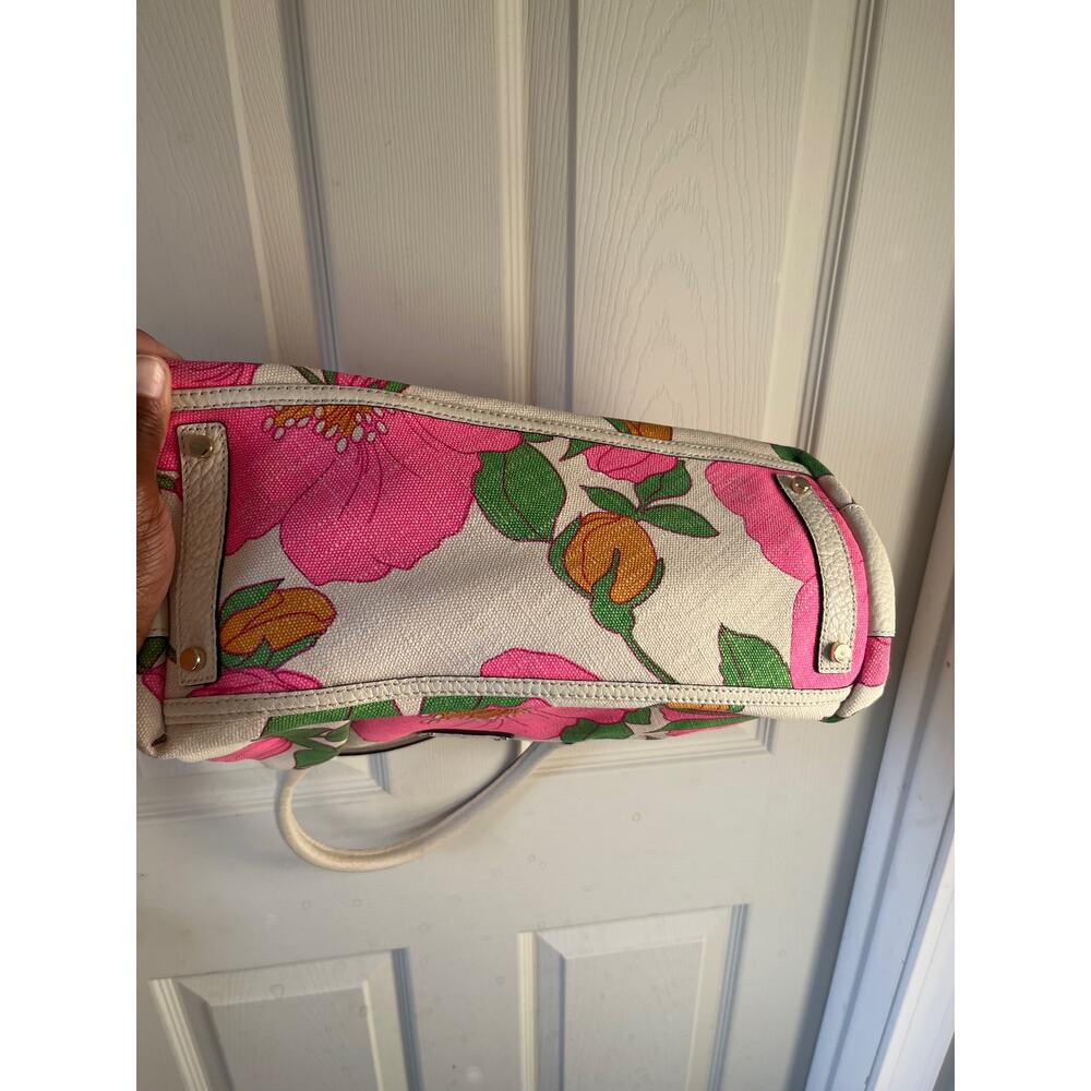 Kate Spade Rare Stevie High Falls Gulabi Floral Canvas Handbag- pls read desc - Picture 4 of 10